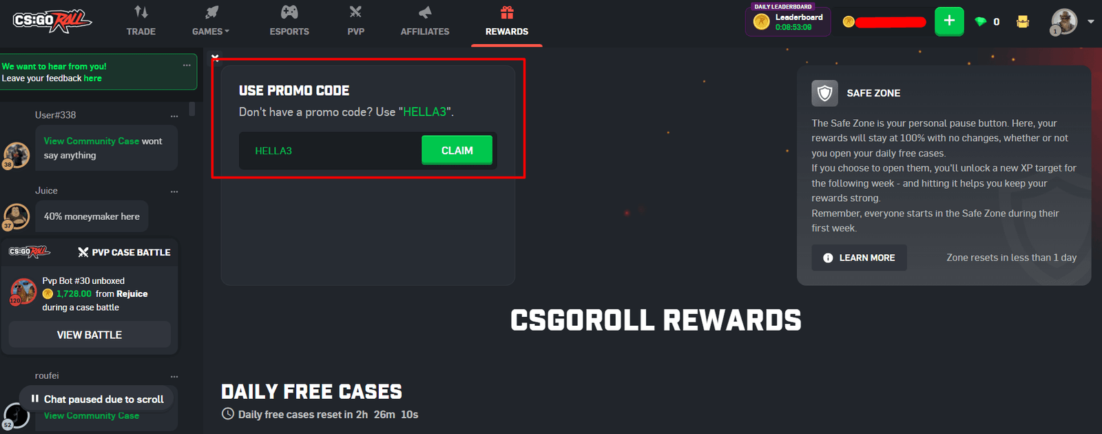 CSGORoll Promo Code